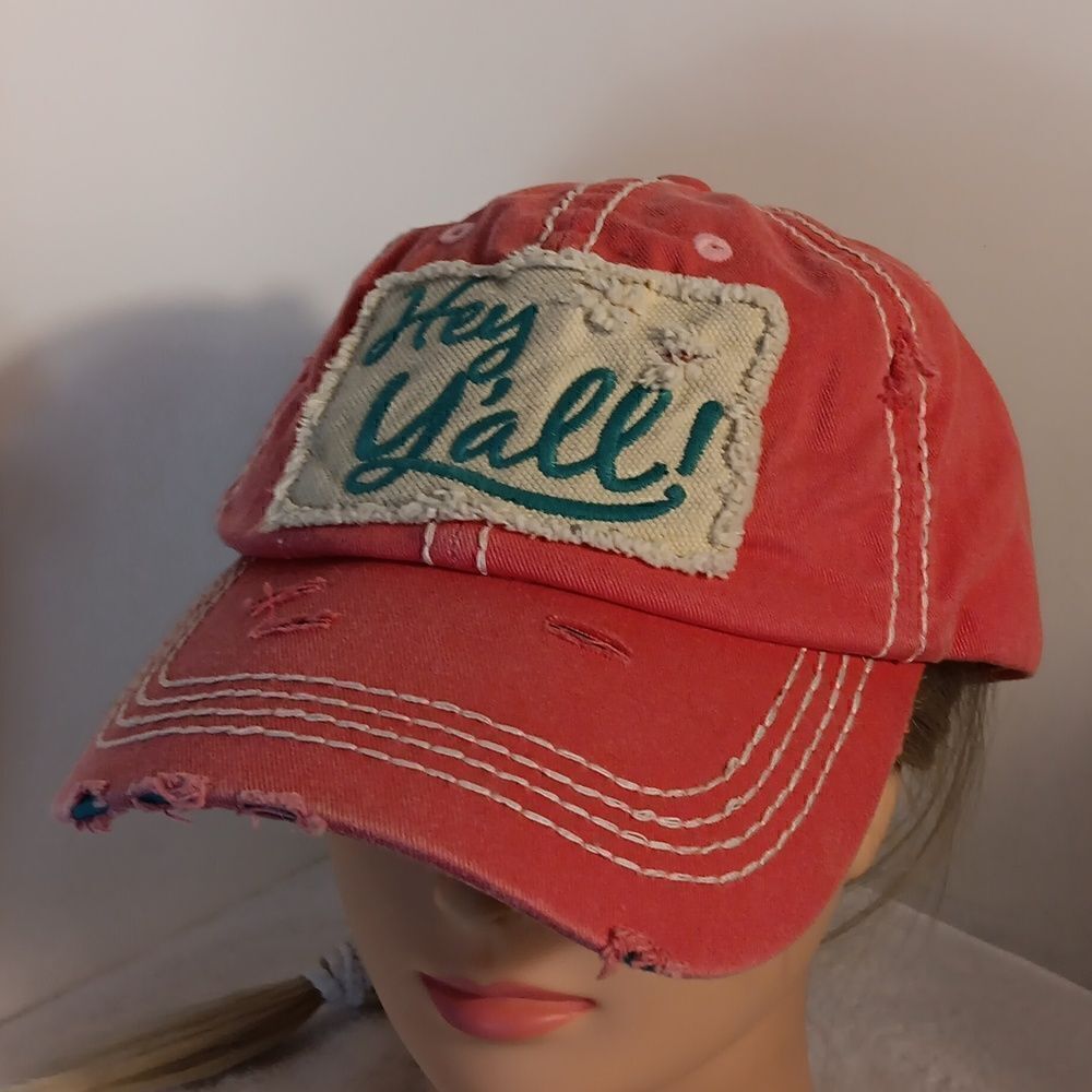 Kbethos Vintage "Hey Y'all" Distressed Women's Cap